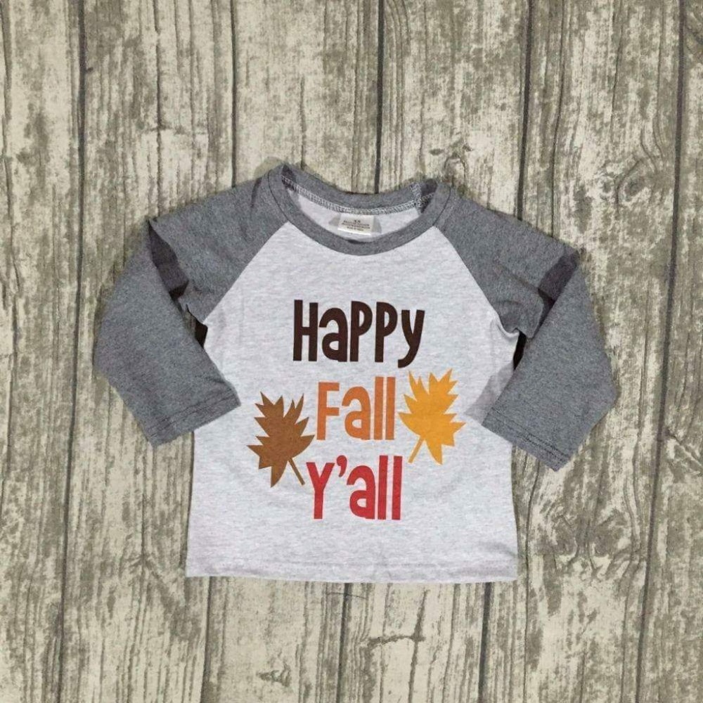 "Happy Fall Y'all" Boy's Graphic Tee